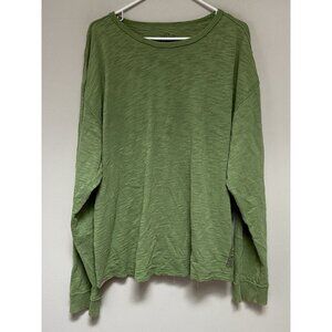 Good Karma Life Is Good Womens Green Organic Cotton Tunic Shirt Lagenlook XL